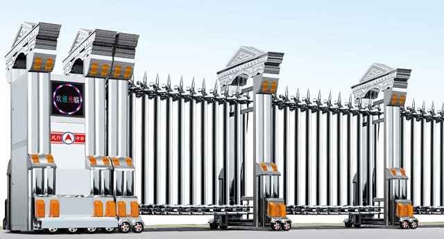 不锈钢伸缩门王者二号