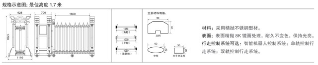 不锈钢伸缩门王者二号
